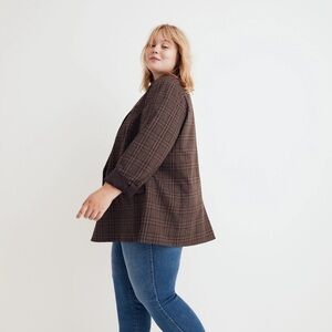 Madewell Caldwell Double-Breasted Blazer in Hedden Plaid